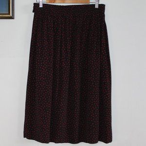 80s Jones New York 'Jones Wear Petite' Disty Floral Midi Skirt 28W